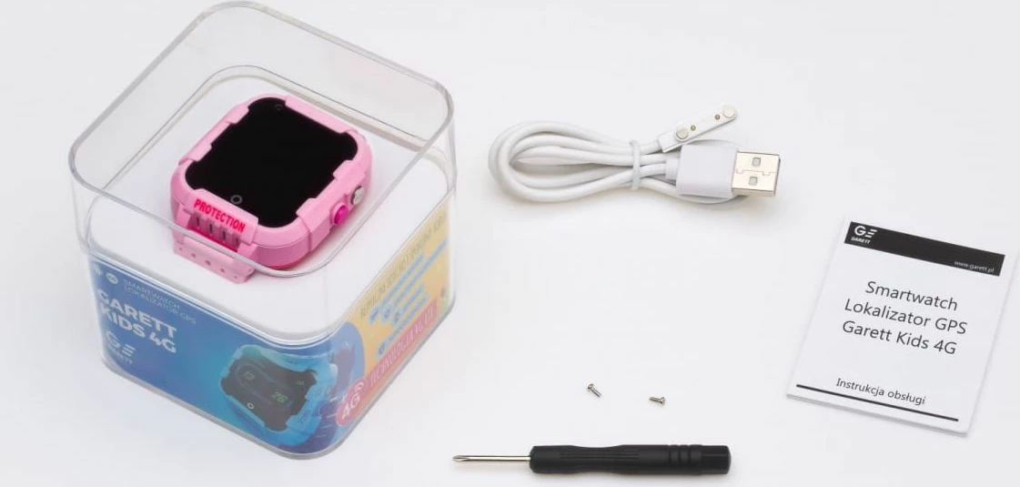 Smartwatch Garett Kids 4G, 4GB, 1.4", GPS, SIM, IP67, rozë
