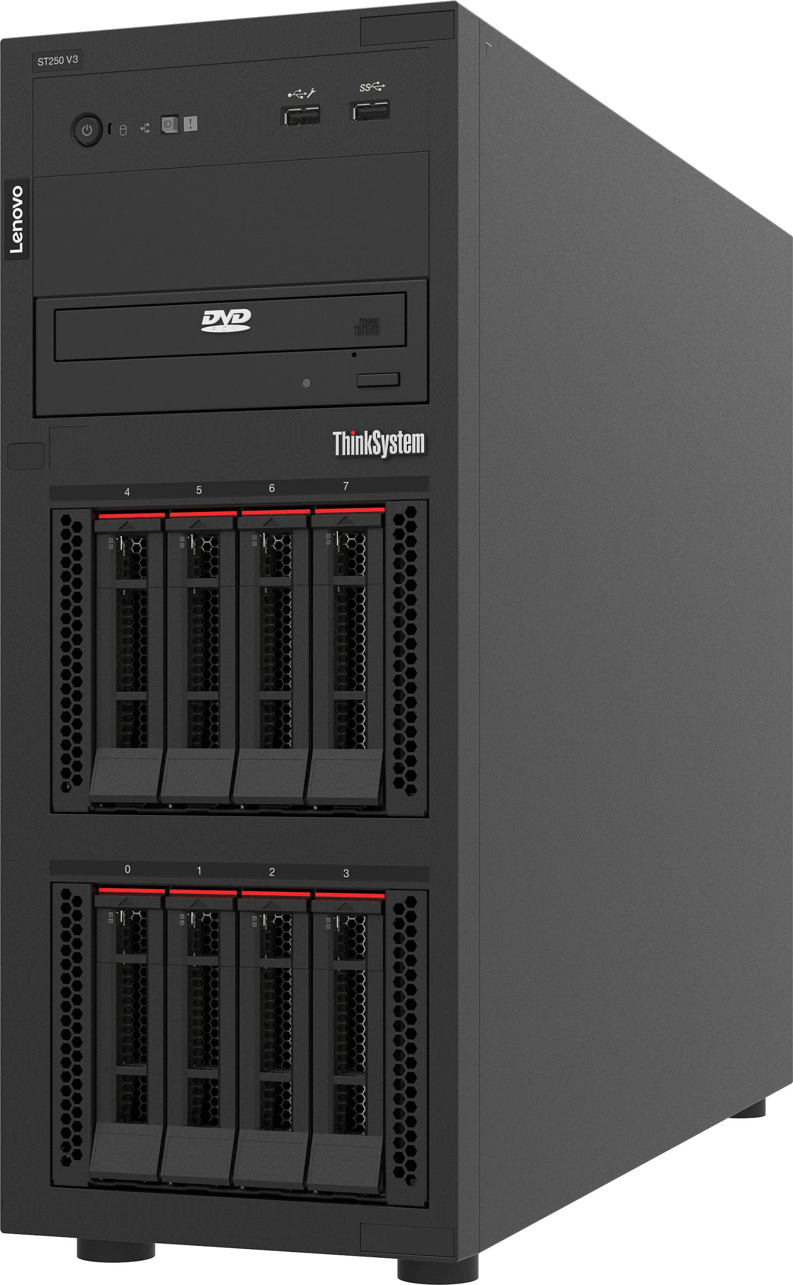 Server tower Lenovo ThinkSystem ST250 V3, Xeon 6315P, 16GB DDR5 ECC, 800W, i zi