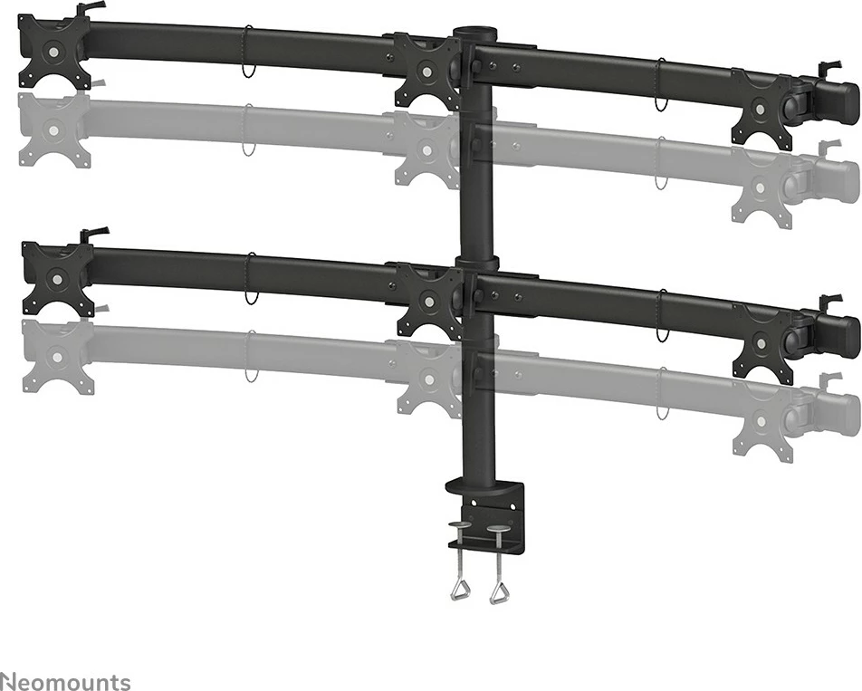 Mbajtës ekrani Neomounts, Newstar, FPMA-D700D6, 6 ekrane, i zi
