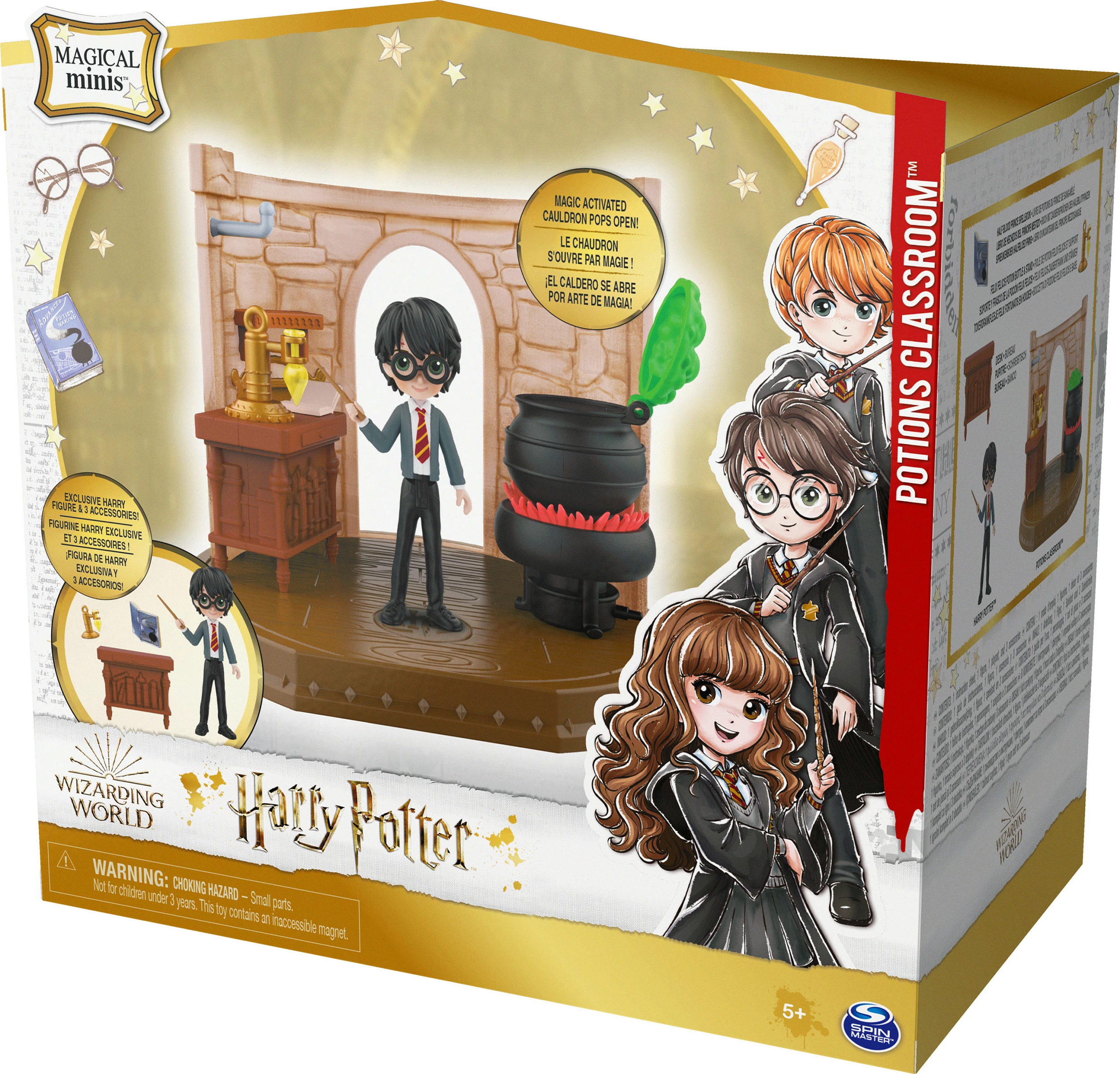 Set lodrash SPIN MASTER Wizarding World Harry Potter Magical Minis Potions Classroom, figurë Harry Potter 3", multikolor