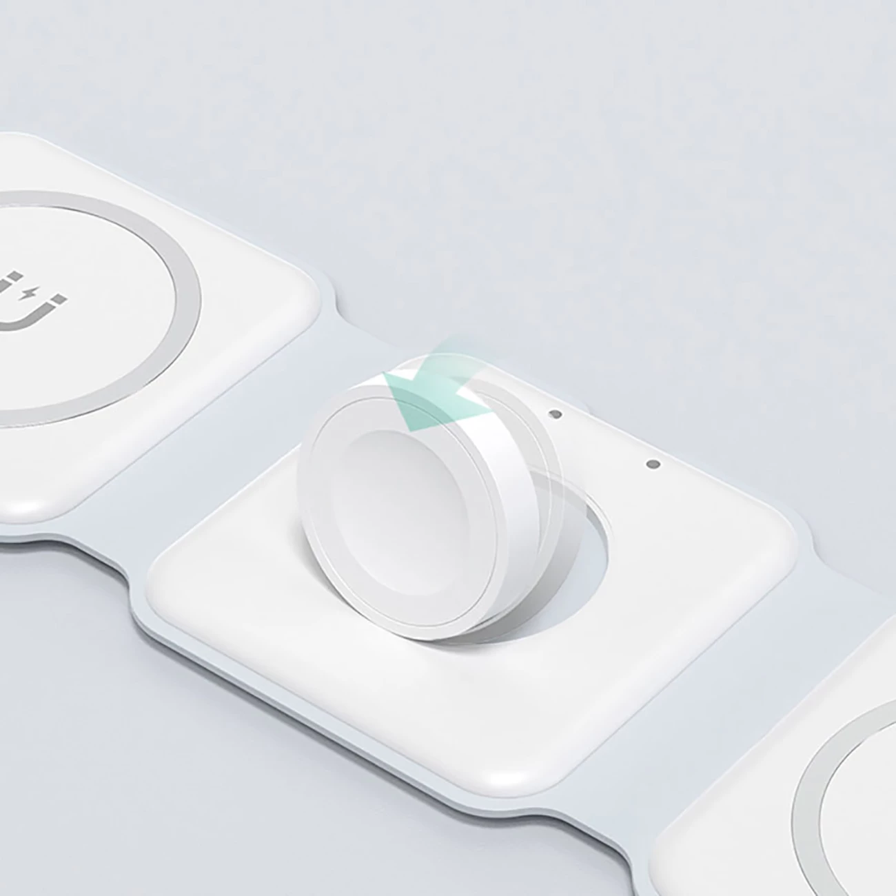 Karikues induktiv 3-në-1 Dudao A11N, 15W, me kabllo USB-C/USB-C, Bardhë