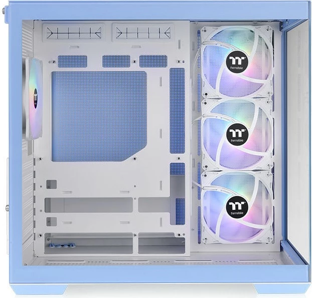 Kasë Thermaltake View 380 TG ARGB Hydrangea Blue, Midi Tower, xham i temperuar, ARGB, kaltër
