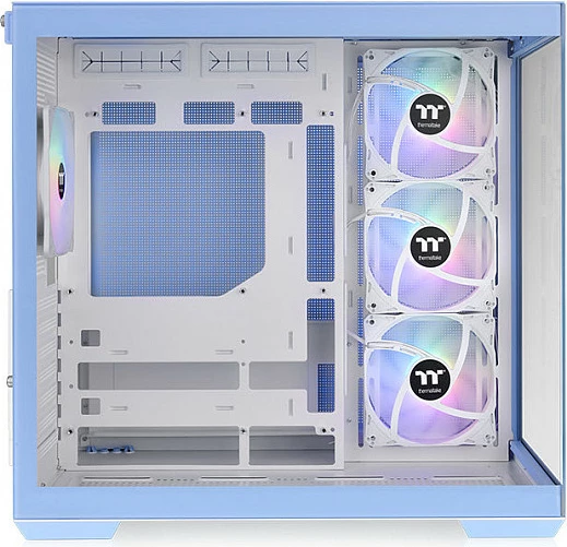 Kasë Thermaltake View 380 TG ARGB Hydrangea Blue, Midi Tower, xham i temperuar, ARGB, kaltër