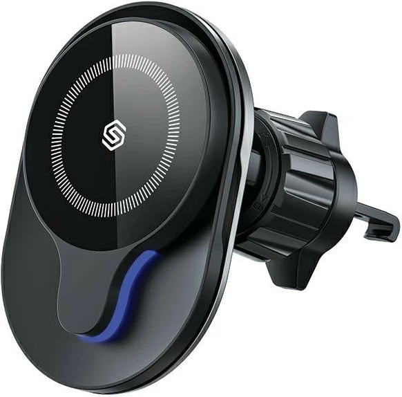 Mbajtës celulari MagSafe SODI C50, karikim pa kabllo 15W, montim në grilë ventilimi, rrotullim 360°, për iPhone 12/13/14/15, i zi