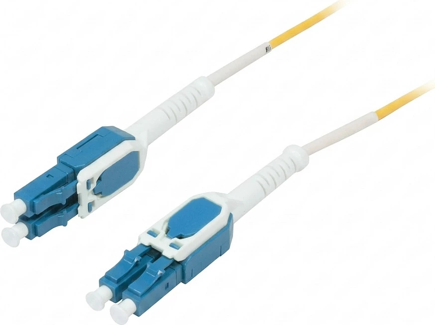 Kabllo patch fibra optike Synergy21 LC-LC, 1m, OS2 9/125, Uniboot Push/Pull, e verdhë