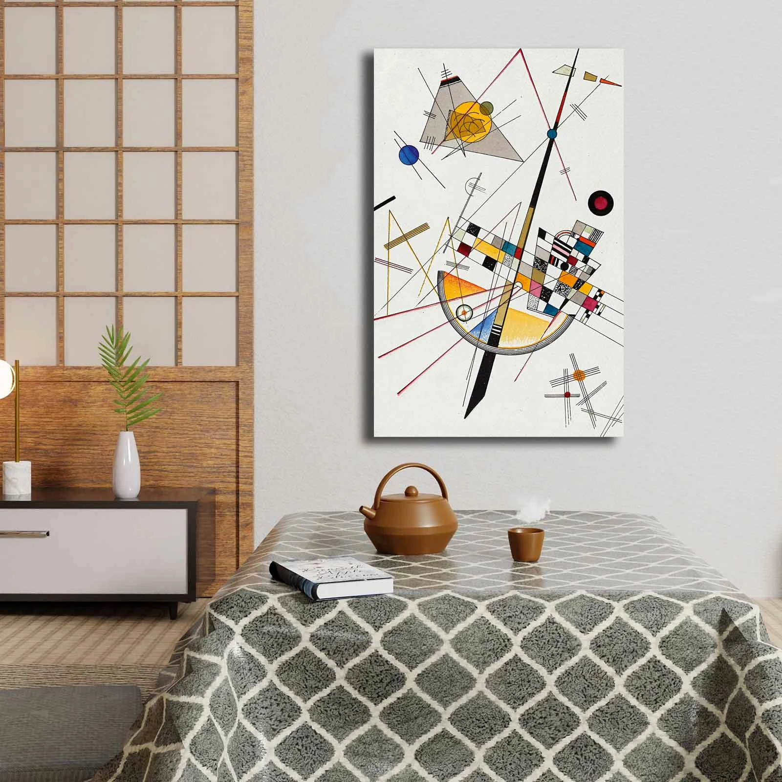 Pikturë dekorative në kanavacë Wallity, shumëngjyrëshe, 45x70cm, 4570KANDINSKY034