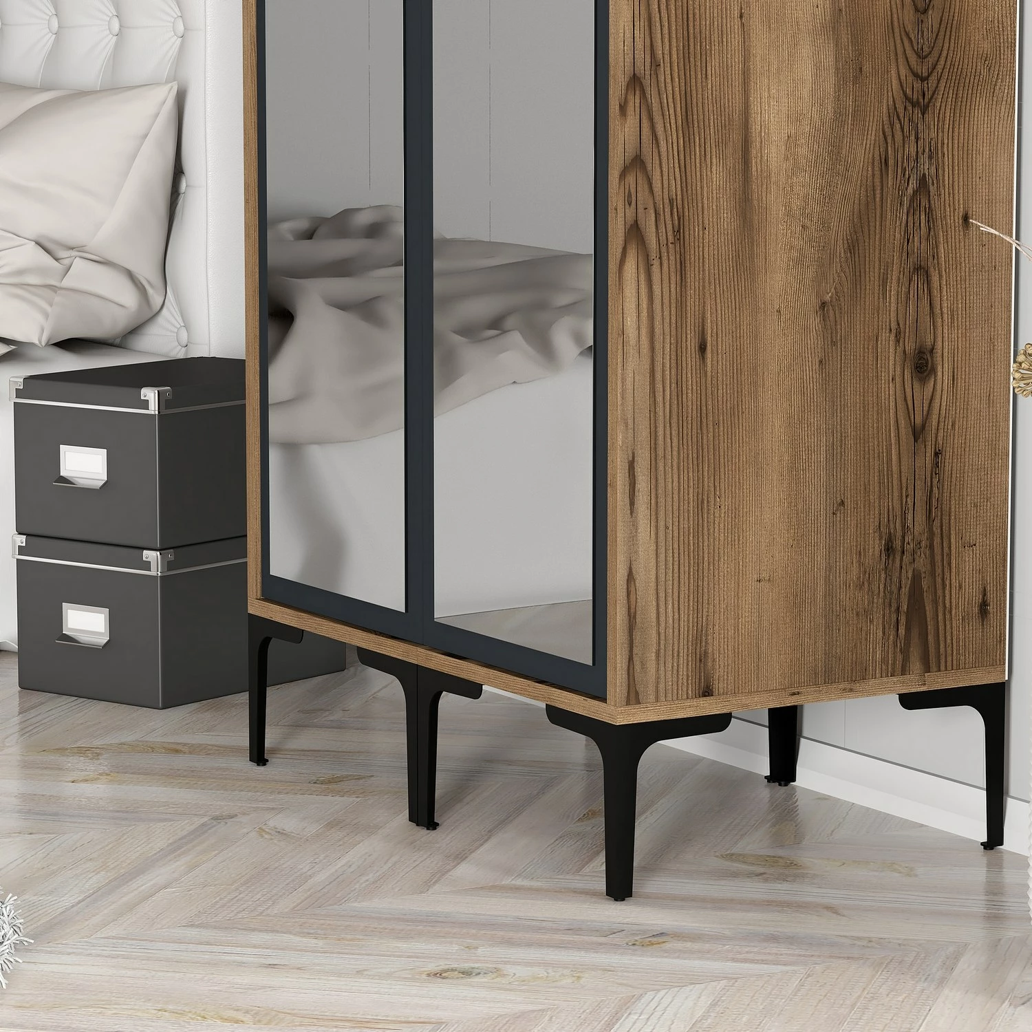 Dollap Hanah Home, Kumsal RR, ngjyrë arre dhe antracit