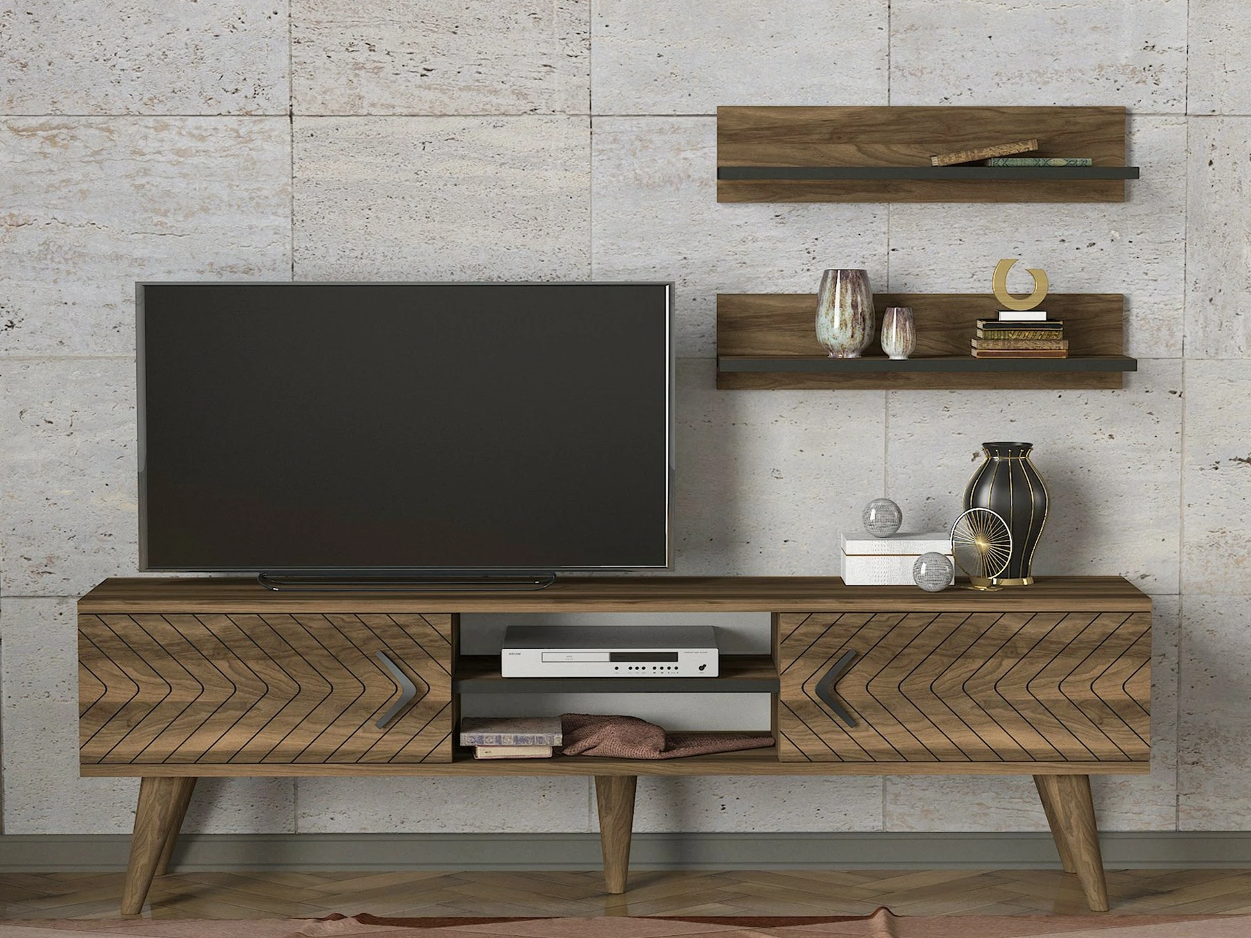Njësi TV Skye Decor, Legato, ngjyrë arre
