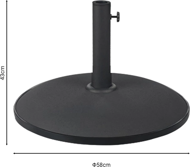 Bazë çadre çimento e zezë 50kg D58cm