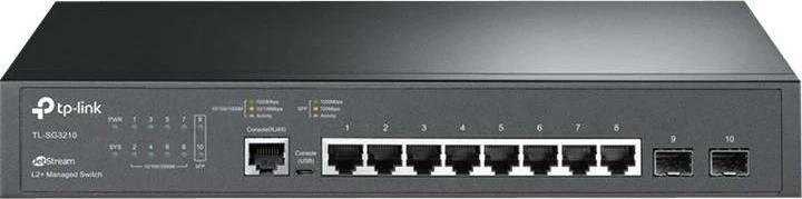 Switch, TP-Link, JetStream TL-SG3210, 8 porta Gigabit 1Gbps, i menaxhueshëm