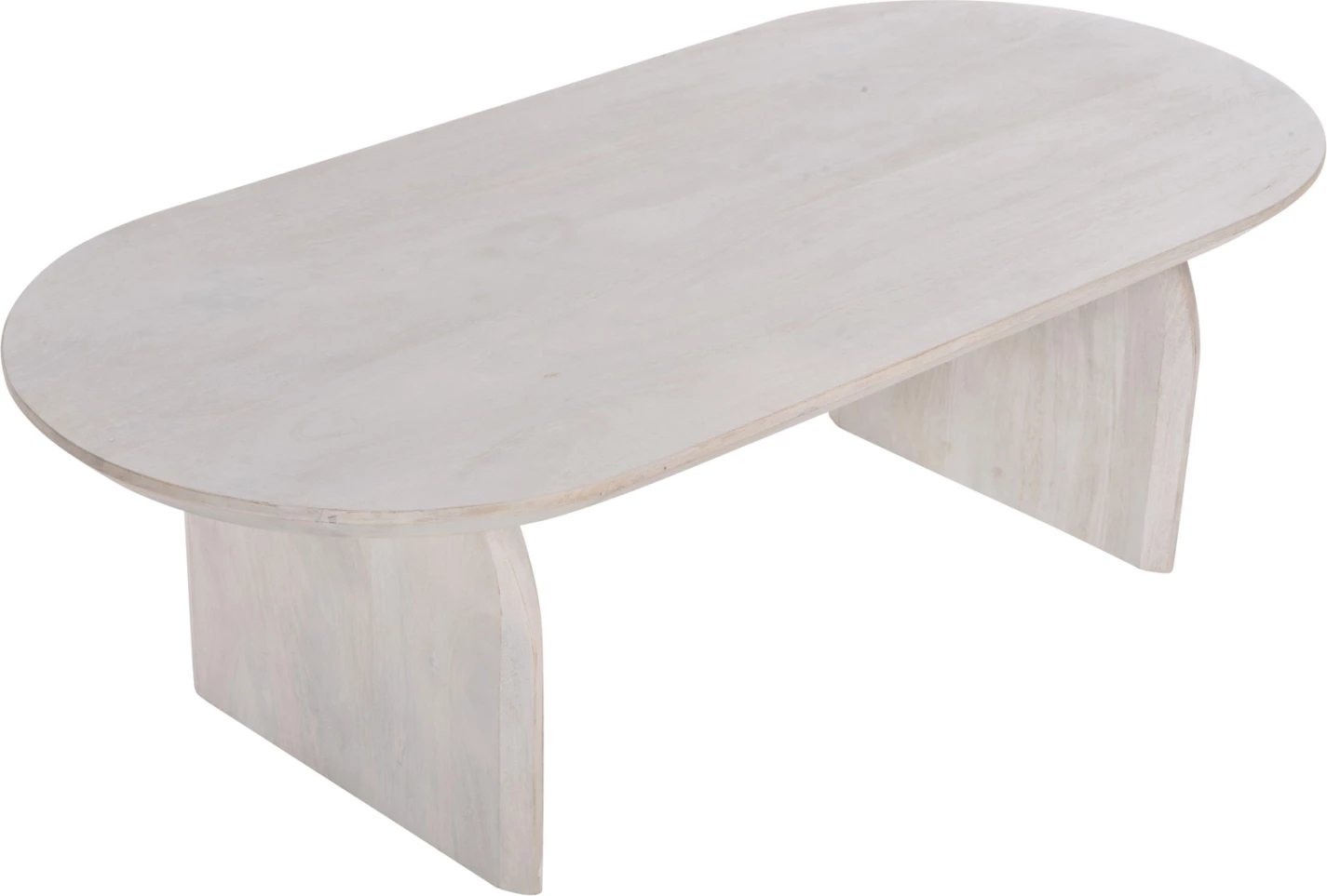 Tavolinë kafeje ovale HONKY FH9710 dru mango i fortë në të bardhë 130x60x40H cm