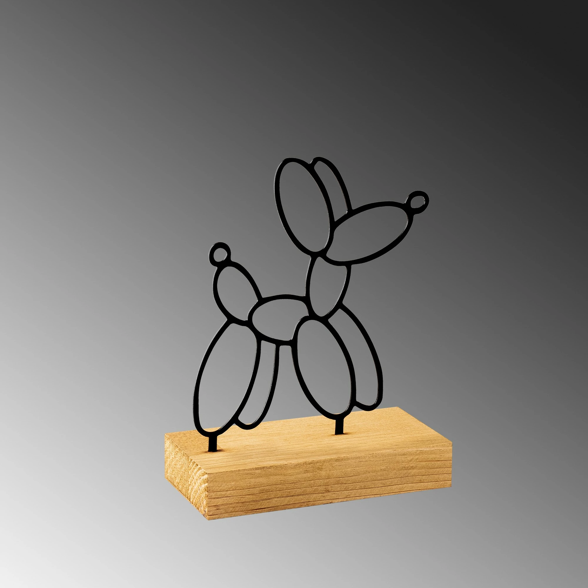 Objekt dekorativ Aberto Design Swell, ngjyrë druri dhe e zezë