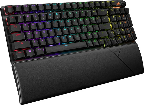 Tastierë gaming ASUS ROG Strix Scope II 96 Wireless, mekanike ROG NX Snow, AZERTY FR, RGB, me numpad, e zezë
