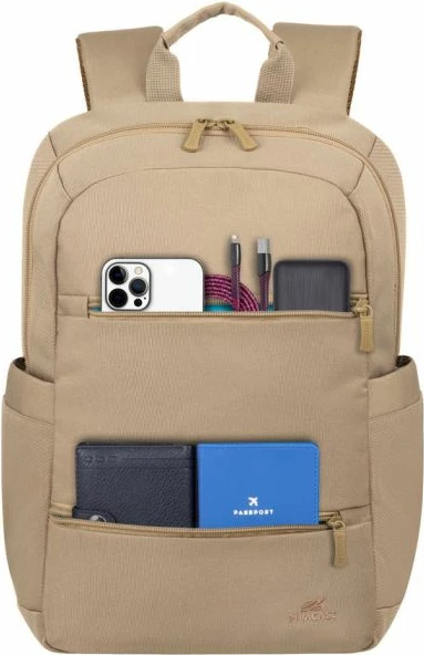 Çantë shpine për laptop RIVACASE 8264 13.3-14", material i papërshkueshëm nga uji, bezhë