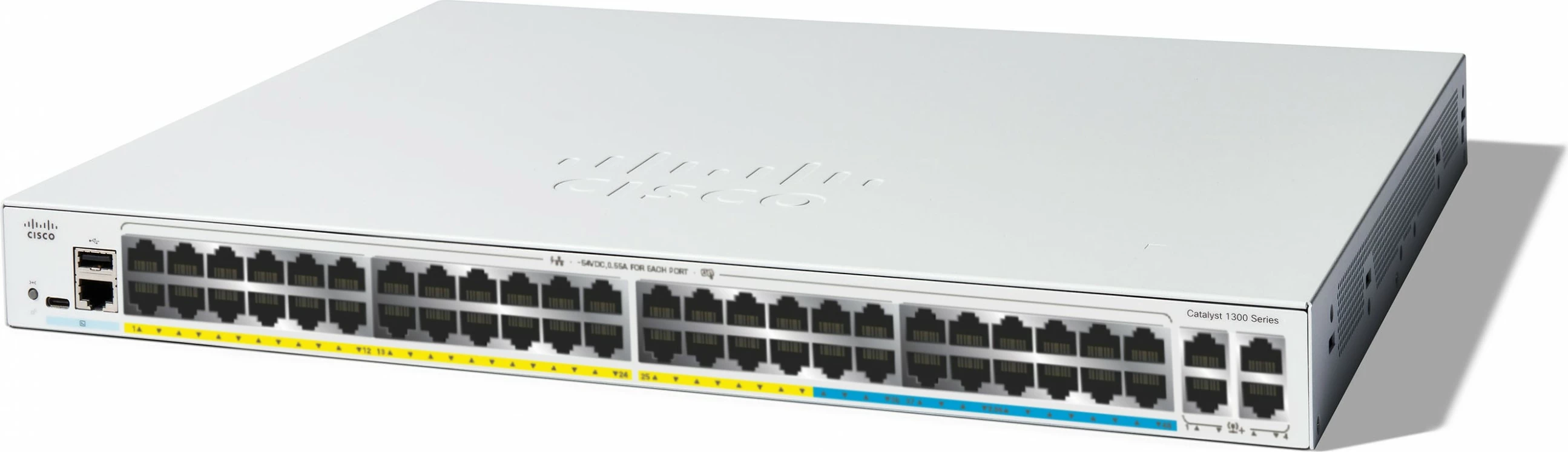 Switch Cisco Catalyst C1300-48MGP-4X, Managed, L2/L3, 48 porta, PoE, Rackmount
