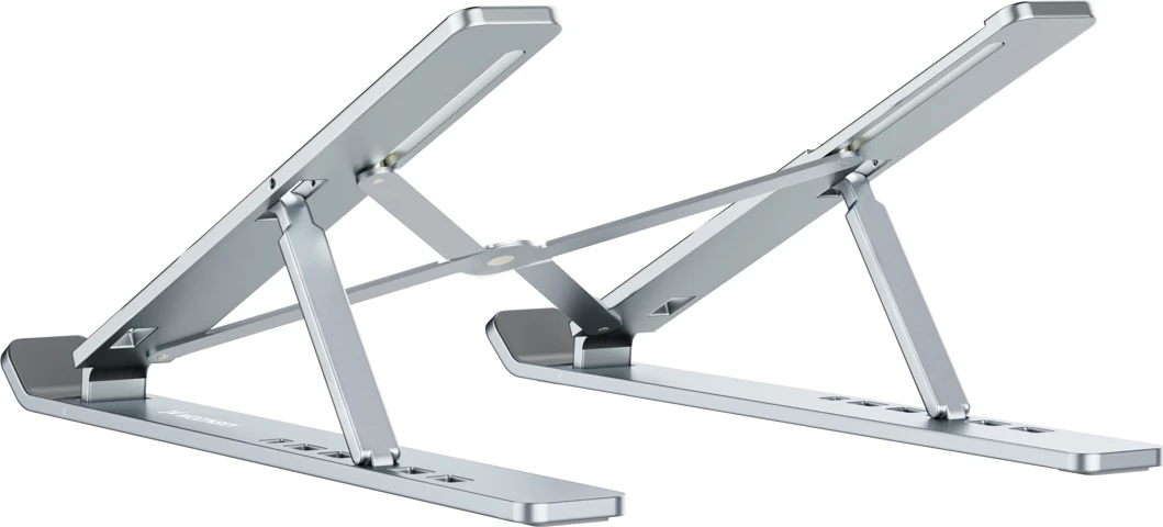 Mbajtëse laptopi Wozinsky WDCX-X8S, e palosshme, e rregullueshme 10-16\", 6 pozita, 10 kg, alumin, argjendtë