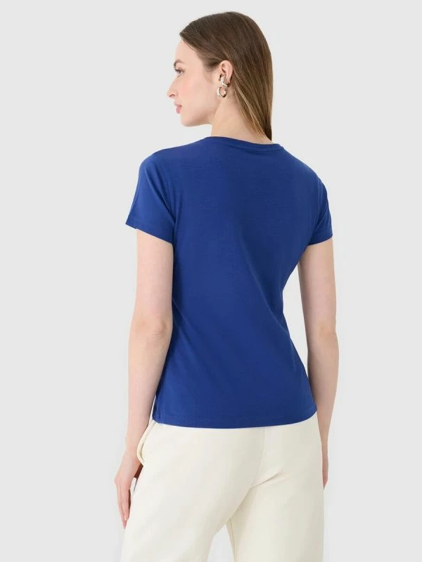 Maicë slim për femra 4F 4FWMM00TTSHF2674, me print [Madhësia: XS]