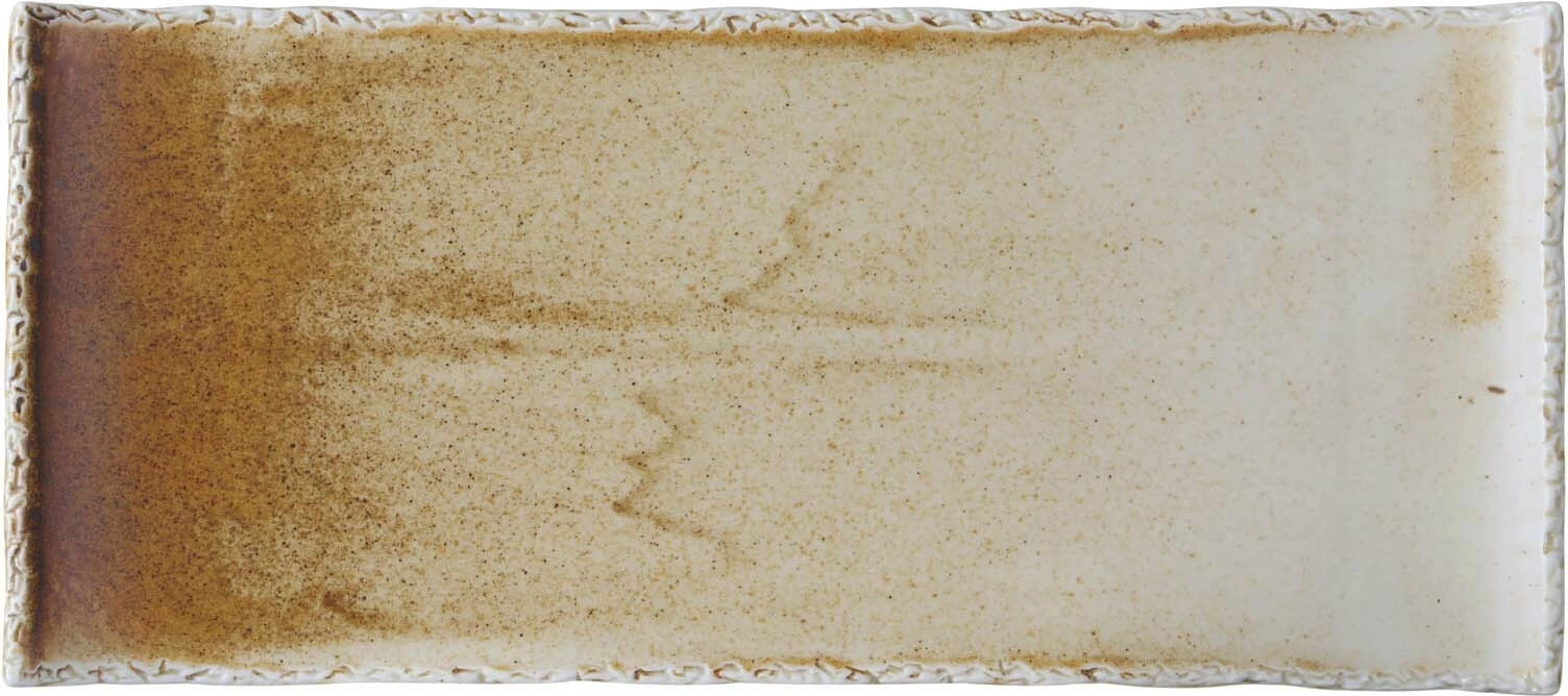 Pjatë drejtkëndore Fine Dine Constancy 340x150 mm, kafe, set 3 copë