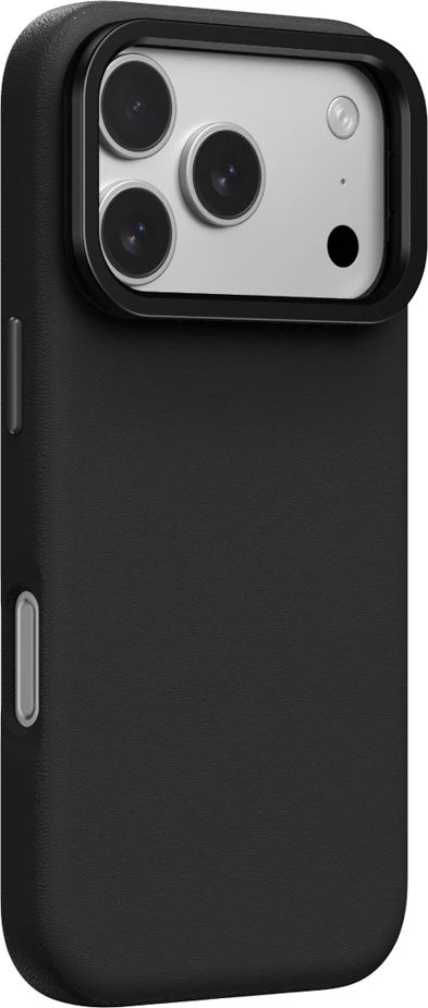 Mbështjellës AmazingThing Glamour për iPhone 17 Pro Max, PU lëkurë, e zezë