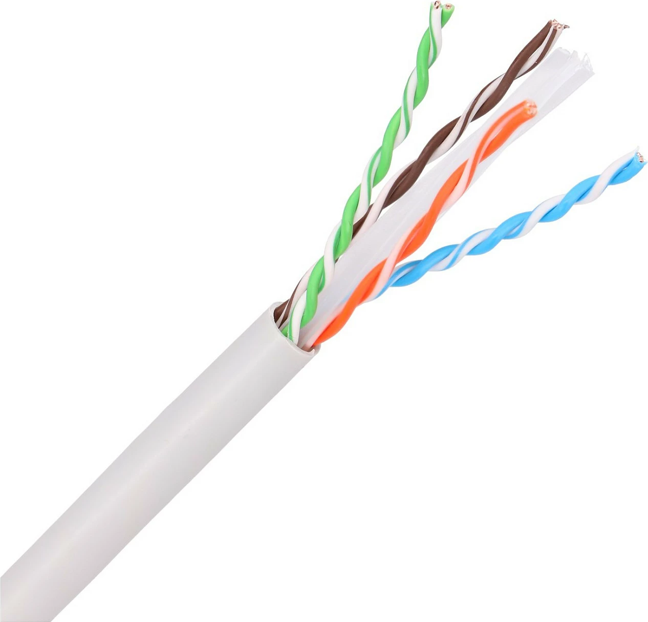 Kabllo rrjeti Extralink EX.96662, Cat6A U/UTP, indoor, 50m, e bardhë