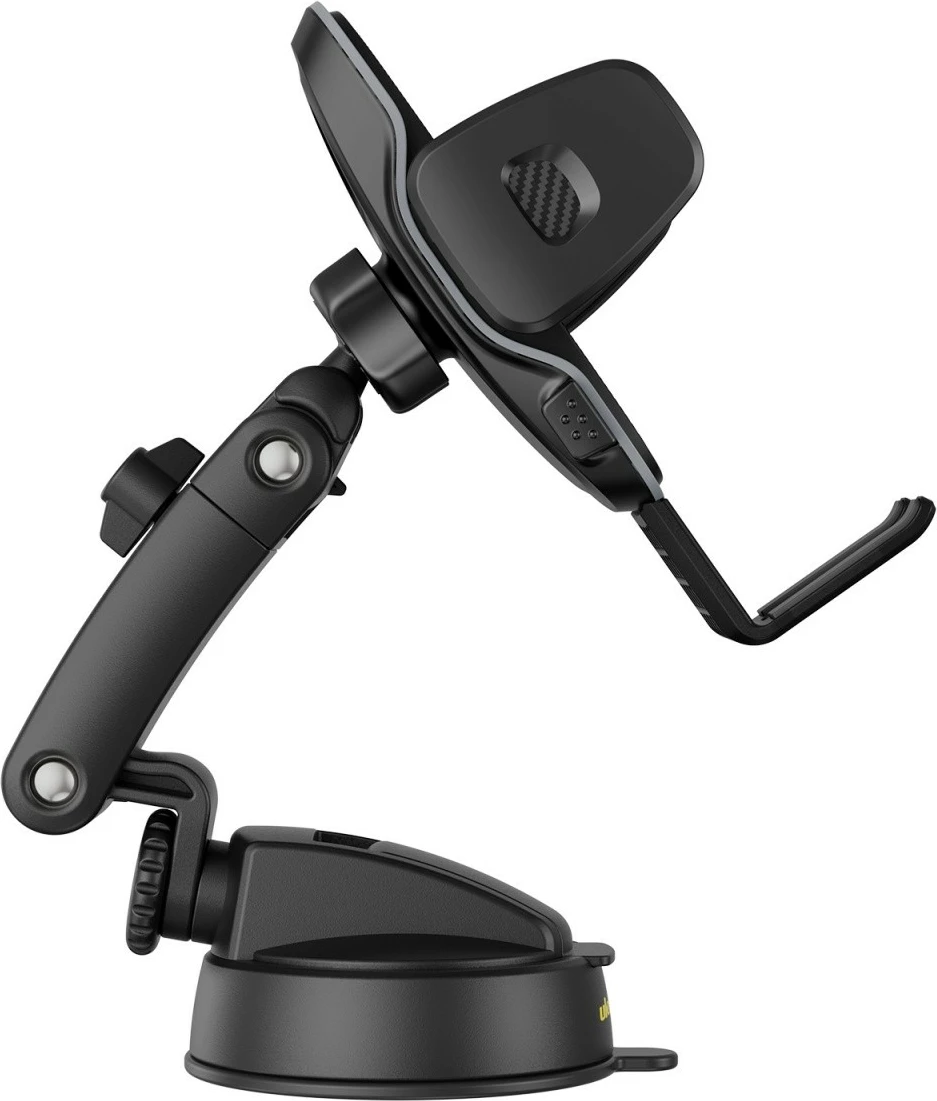 Mbajtës celulari për veturë Ulefone UAN16, me ventuzë xhel, krah teleskopik, rrotullim 360°, për 4.7-7.2\", i zi