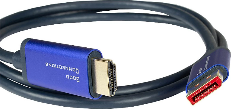 Kabllo adapter GoodConnections 4860-SF010B DisplayPort në HDMI, 1m, 4K/2160p, blu