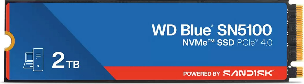 SSD i brendshëm Western Digital WD Blue SN5100, NVMe M.2 2280, 2TB, PCIe 4.0, 7100MB/s, blu