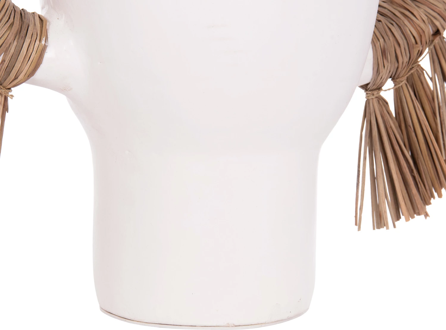 Vazo dekorative tavoline ALICA, terrakotë e bardhë, me bar, FH4668.02L, 64x22x38cm