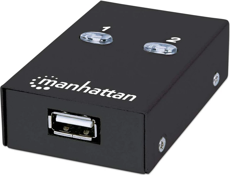 Switch Manhattan USB-A Automatic Sharing, 2x USB-B Porta, 480 Mbps, i zi