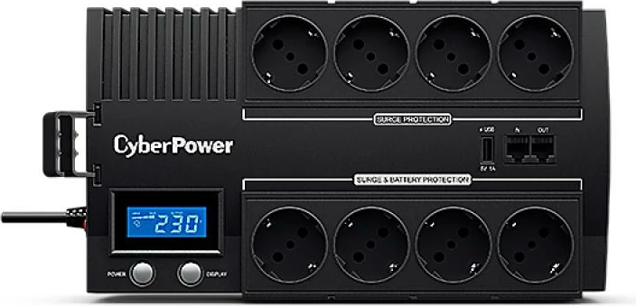 UPS CyberPower BRICs II BR700ELCD, line-interactive me AVR, ekran LCD, USB, 3 min backup, e zezë