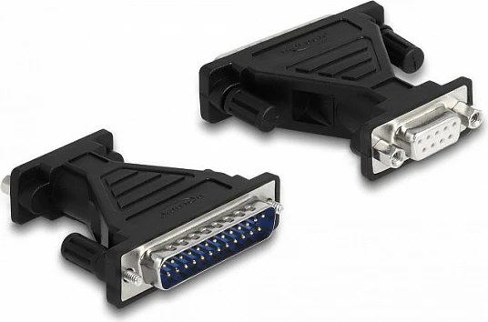 Adapter DeLOCK USB 2.0 Type-A në Serial RS-232 D-Sub 9 + D-Sub 25, 1.8 m, i zi