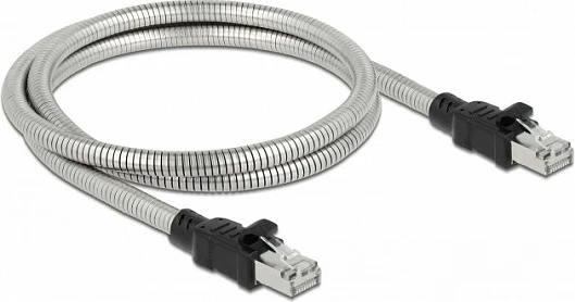 Kabllo rrjeti DeLOCK RJ45 Cat6a U/FTP 3 m, mbështjellës metalik, çelik inox
