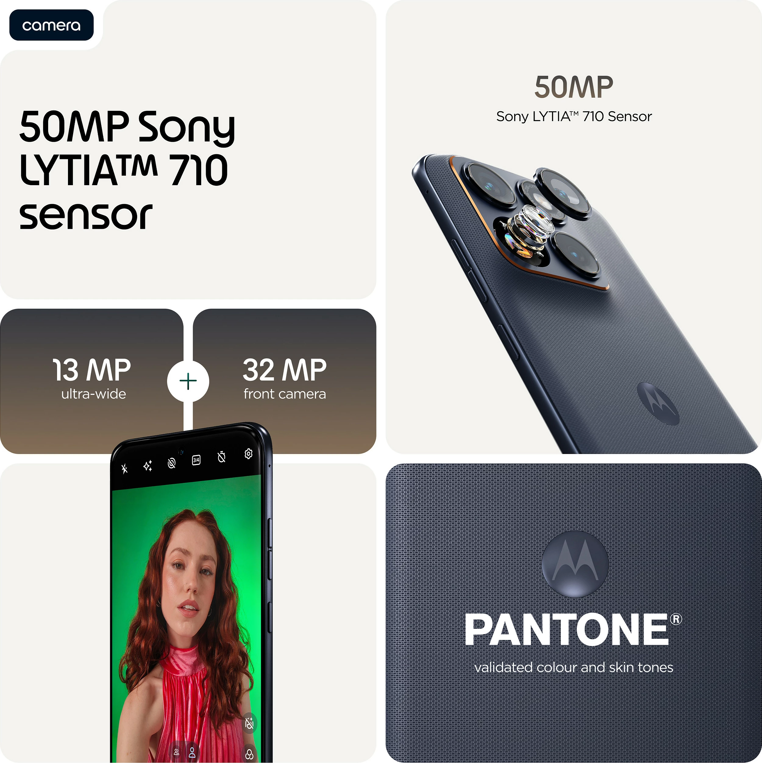 Celular Motorola Edge 70 Fusion, 8GB RAM, 256GB, 6.78" AMOLED, 5G, i zi (PANTONE Silhouette)