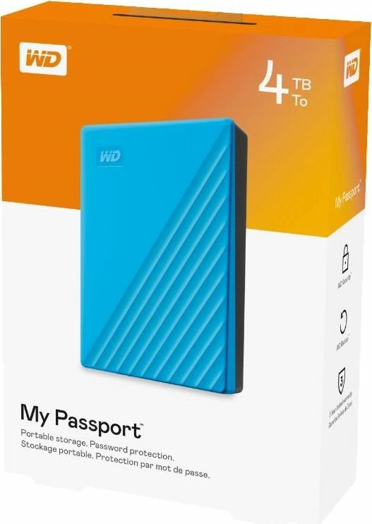 Hard disk i jashtëm WD My Passport WDBPKJ0040BBL-WESN 4TB USB 3.0 2.5\" blu