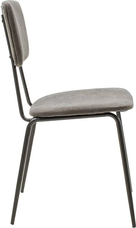 Karrige Tania, ngjyrë gri e errët, këmbë të zeza, set prej 4 copësh