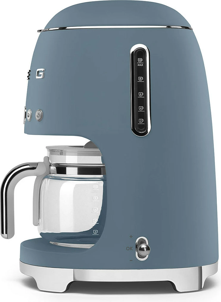Aparat kafeje me filtër Smeg DCF02SBMEU, 10 filxhanë, 1.25 L, Storm Blue