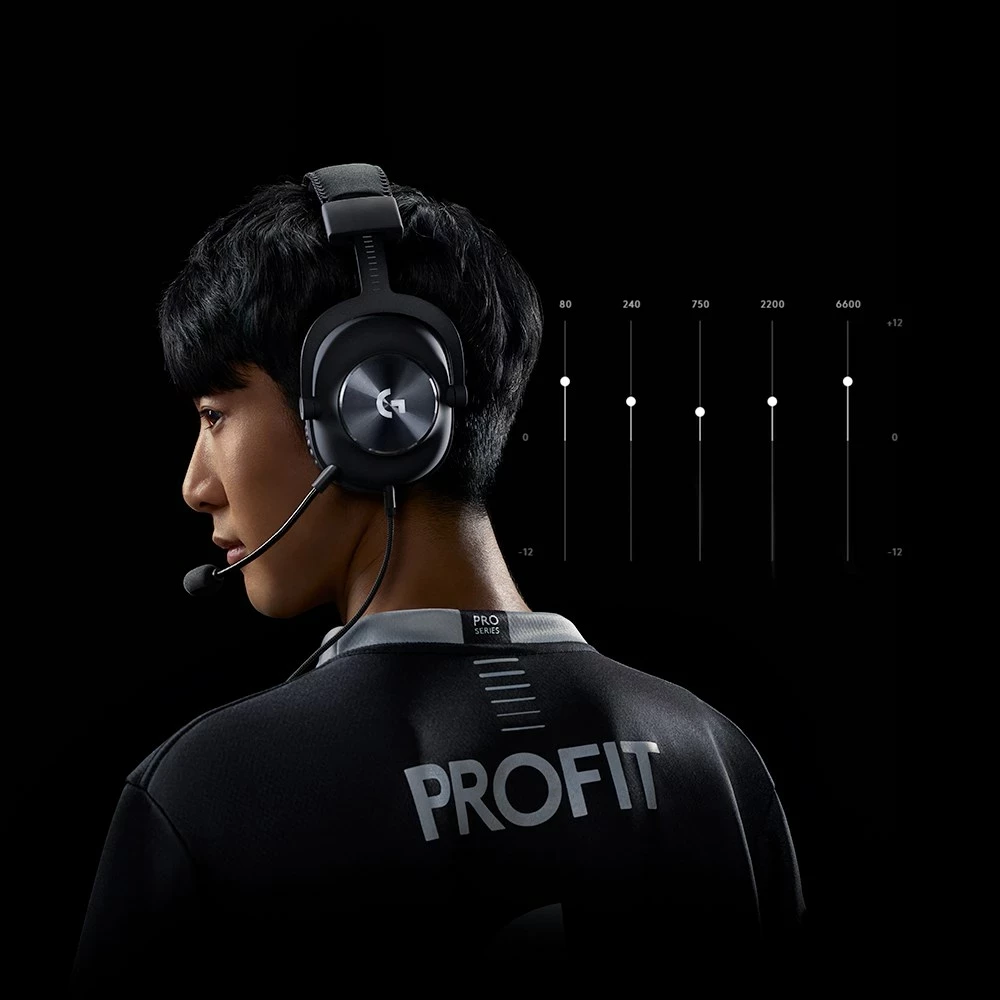 Kufje gaming Logitech G PRO X, 7.1 Surround Sound, me kabllo, të zeza