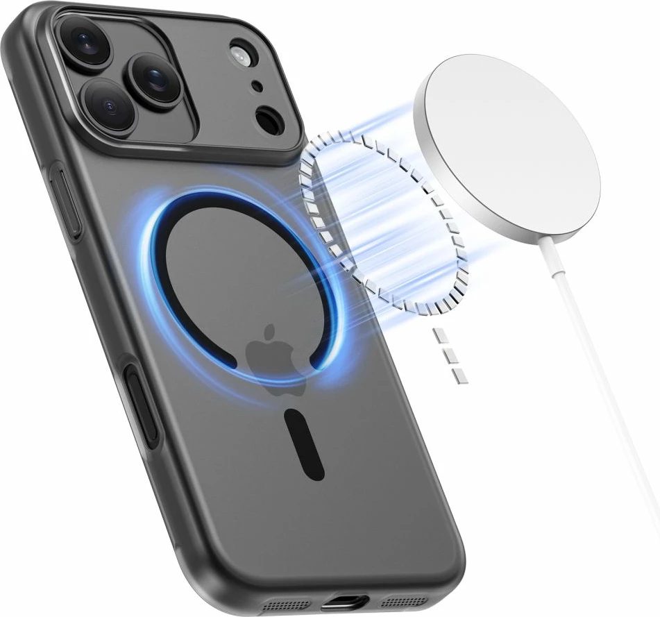 Mbështjellës Tech-Protect MagSlim MagSafe për iPhone 17 Pro Max, e zezë matte