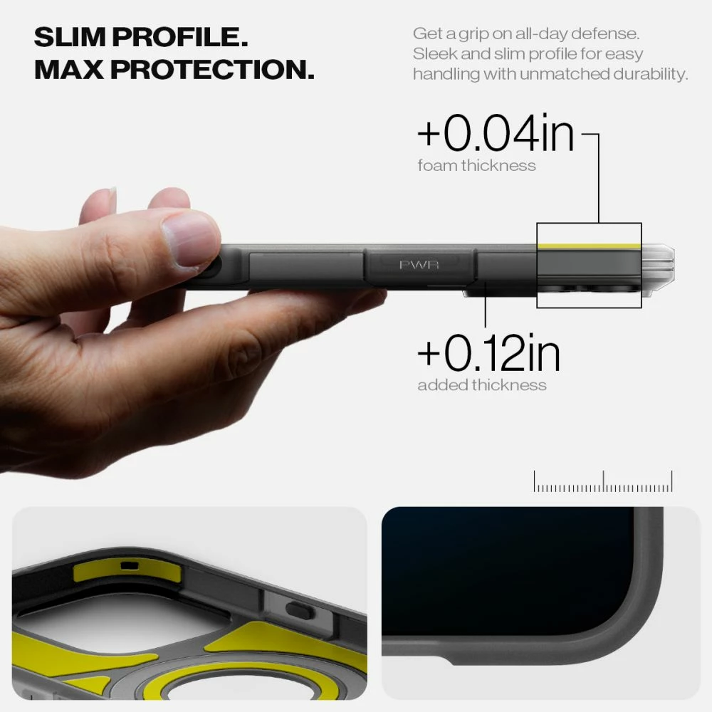 Mbështjellës Spigen Tough Armor T Mag për iPhone 16 Pro, MagSafe, zi
