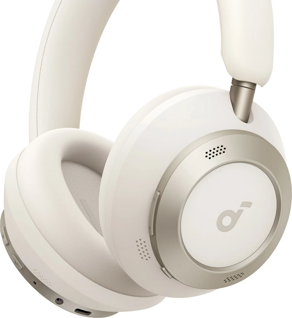 Kufje Anker Soundcore Space One Pro, Wireless, Calls/Music, Krem e Bardhë