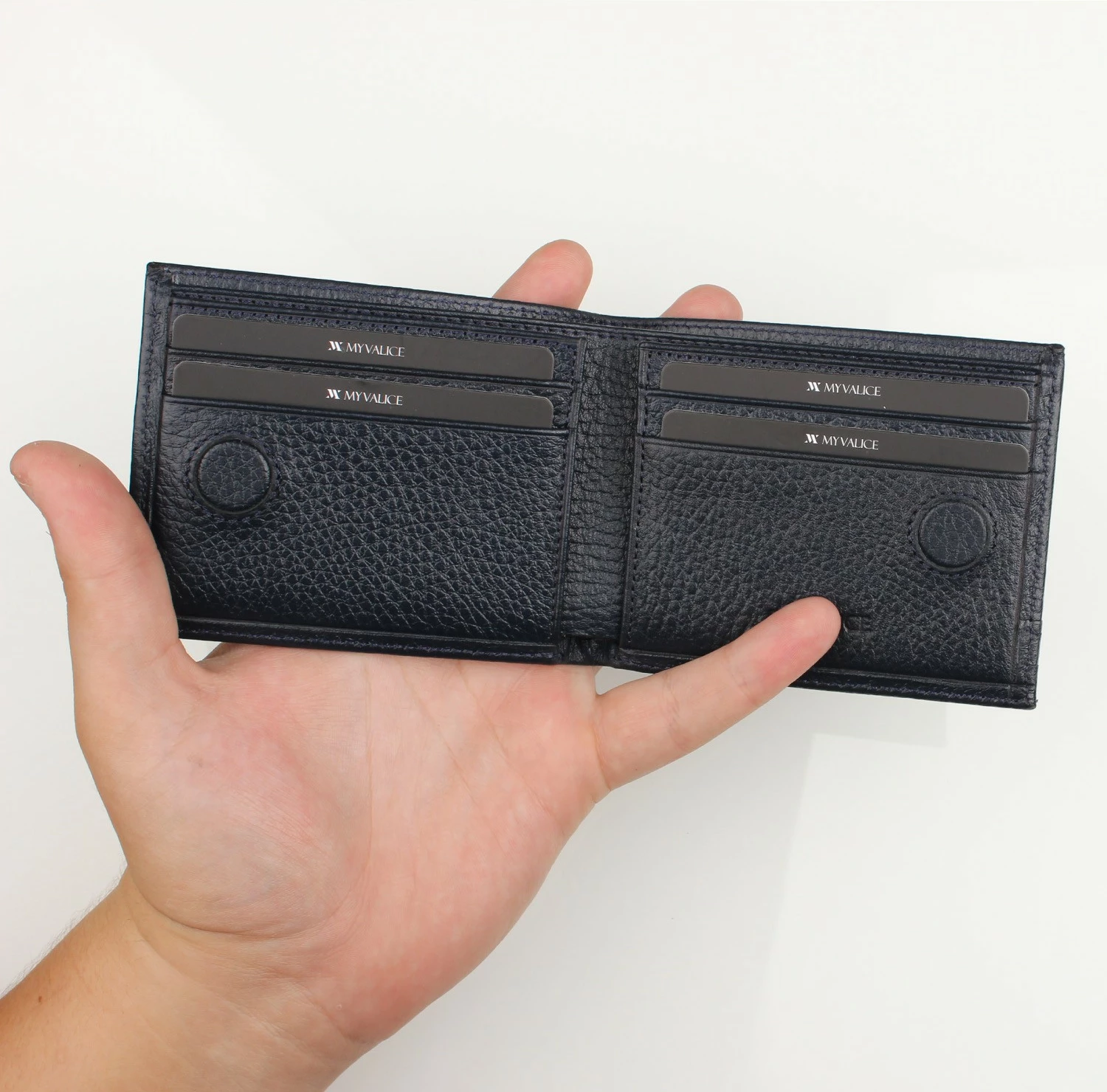 Portofol lëkure, ngjyrë navy blue, Zoozie Bags, 0978