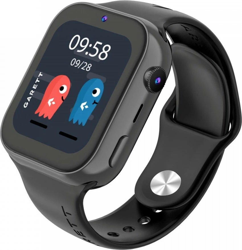 Smartwatch Garett Kids Twin 2 4G, për fëmijë, i zi