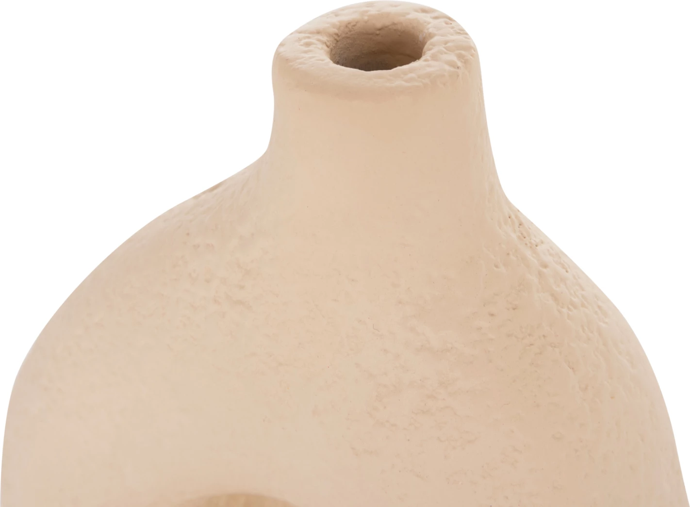 Vazo dekorative tavoline, terrakotë, ngjyrë krem e bardhë, DECANT FH4667.02M, 17x6.5x20cm