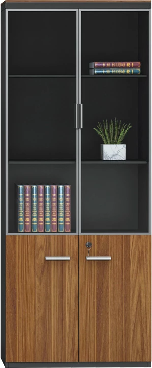 Dollap profesional për zyre Oscar, ngjyrë arrë-antracit, 200x40x200cm