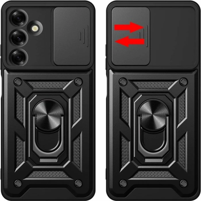 Kover për Samsung Galaxy M35 5G Tech-Protect Camshield Pro, e zezë