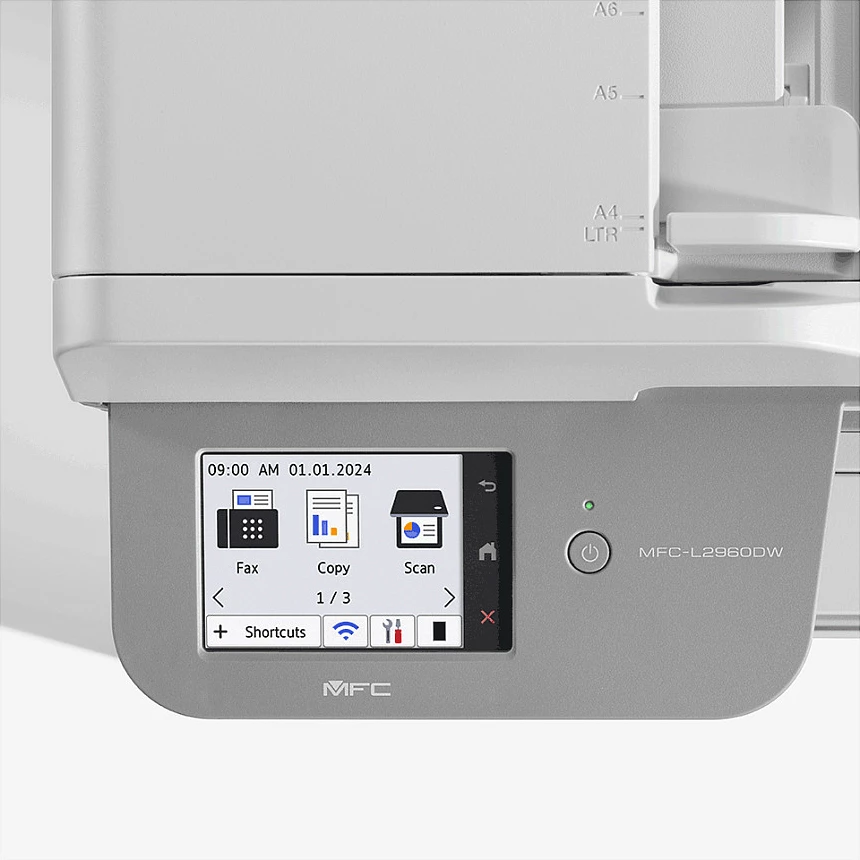 Printer multifunksional Brother MFC-L2960DW, laser mono, A4, duplex, Wi‑Fi/Ethernet, e bardhë