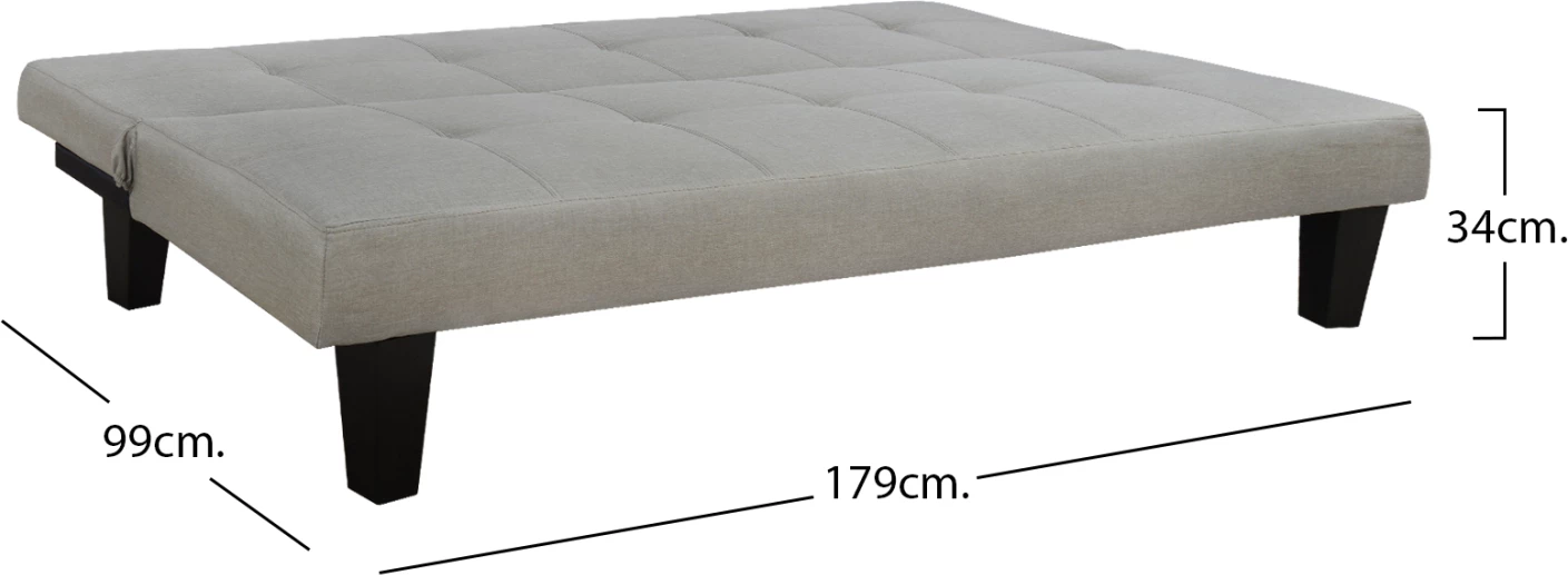 Krevati/sofa FH3000.01, material stof, ngjyrë bezhë, 179x80x79