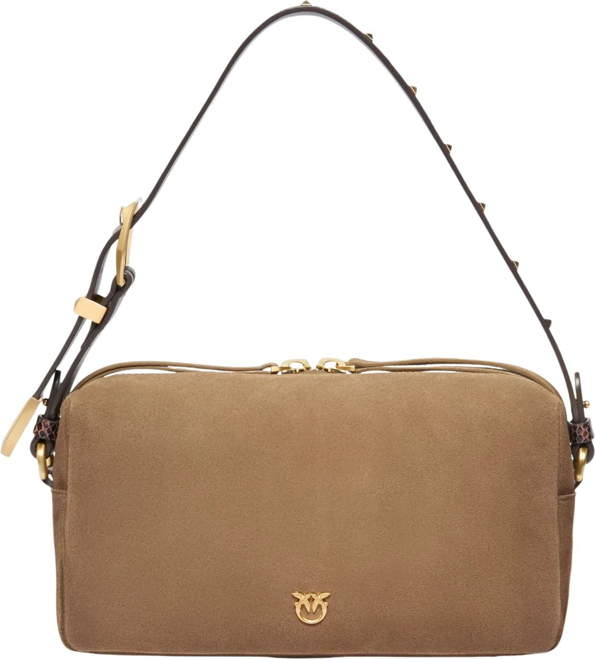Çantë për femra Pinko Bauletto Trittico Suede Sprayi 106761 A3DB, bezhë