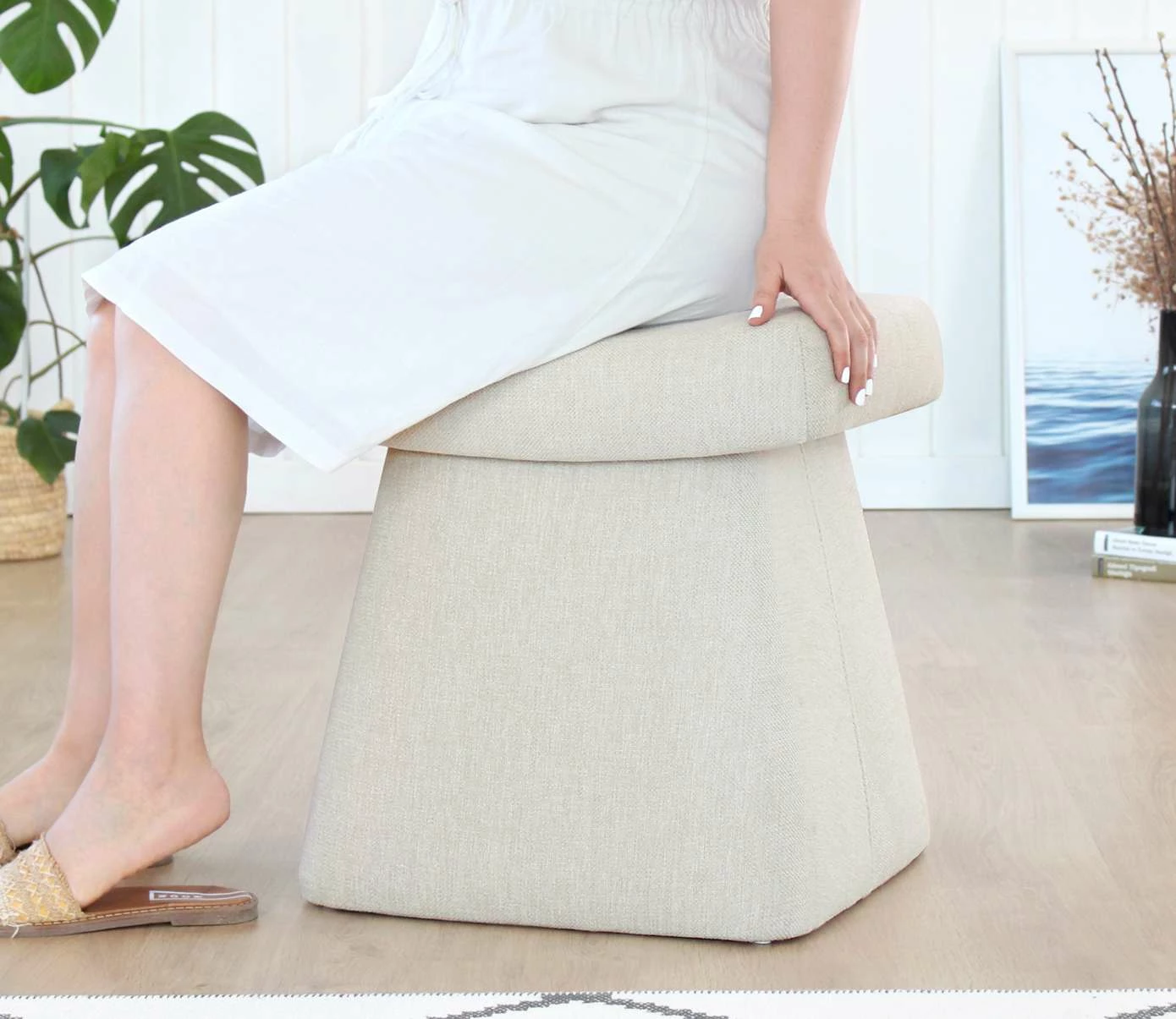 Puf krem Atelier del Sofa, Gurrata