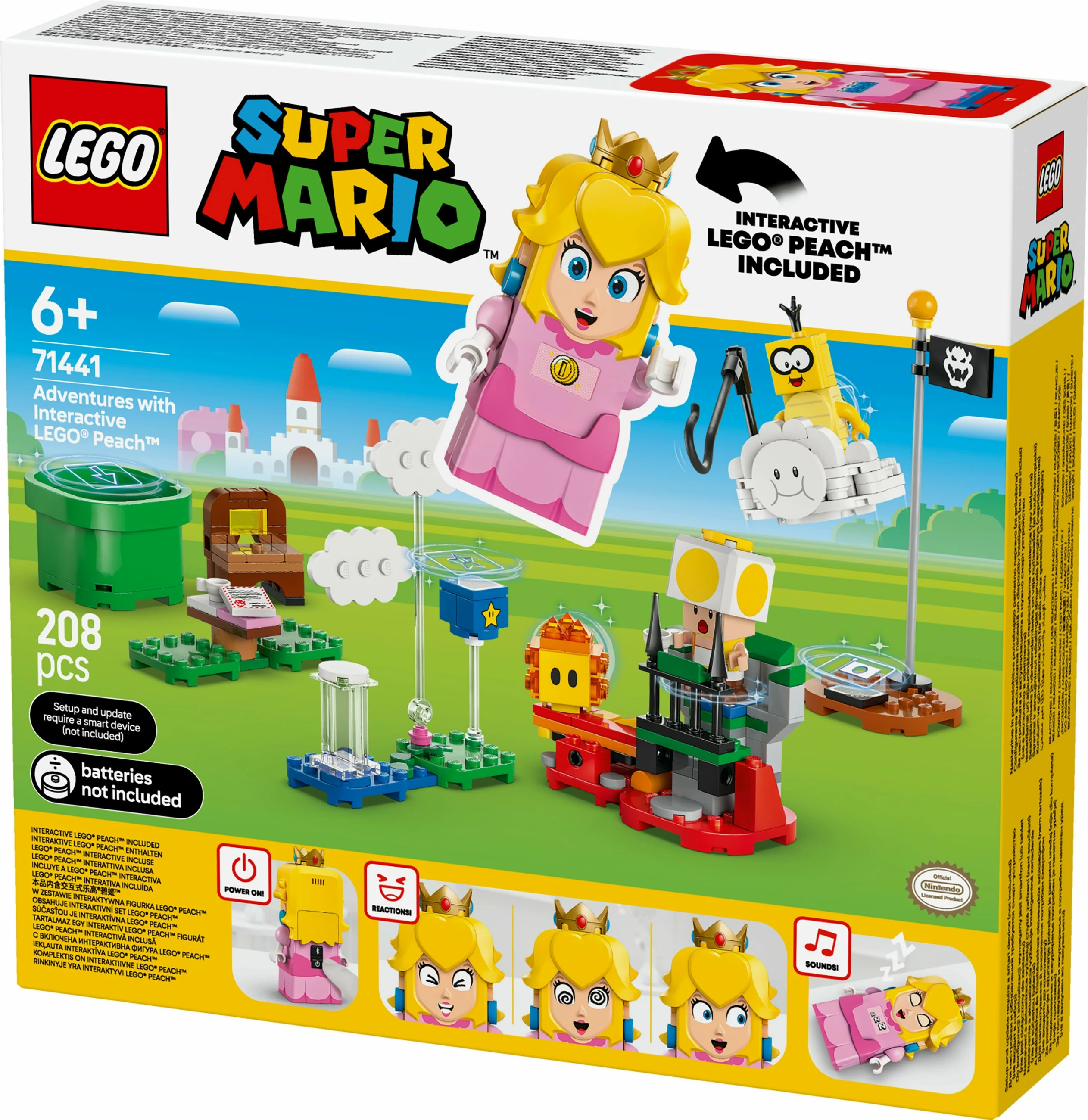 Set ndërtimi LEGO Super Mario 71441, Peach interaktive, 208 pjesë, shumëngjyrësh